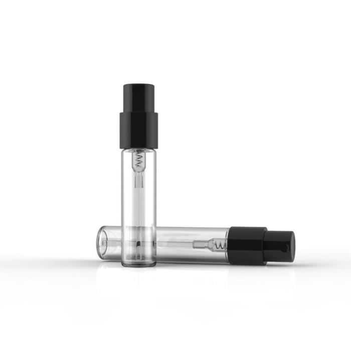 Mini glass vial with snap-on mist sprayer